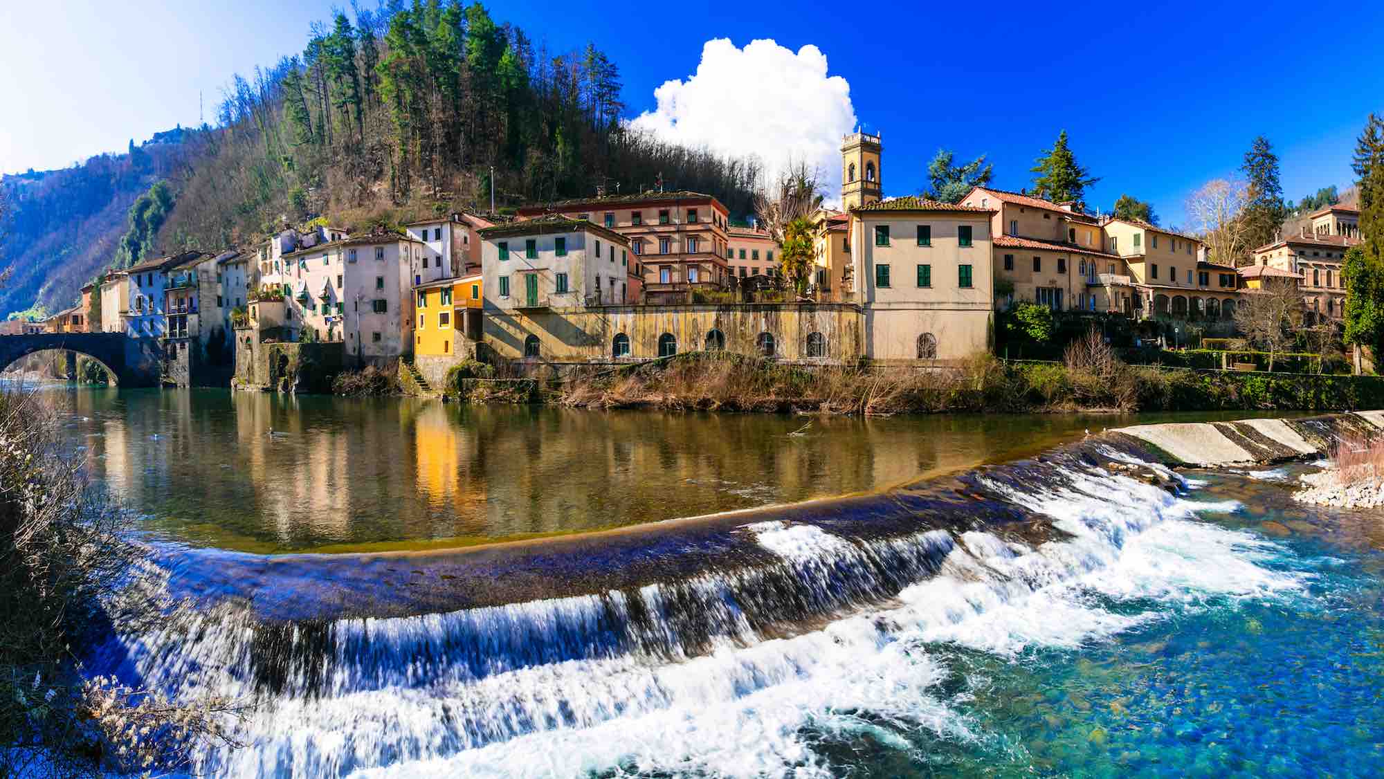 Bagni di Lucca thermal river, Tuscany